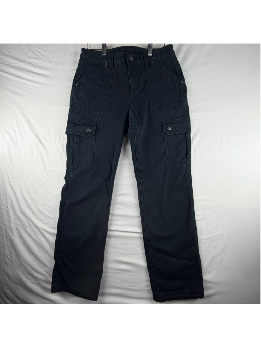 Duluth Trading 4x31 Black Fleece Lined Fire Hose Cargo Workwear Pants Gorpcore